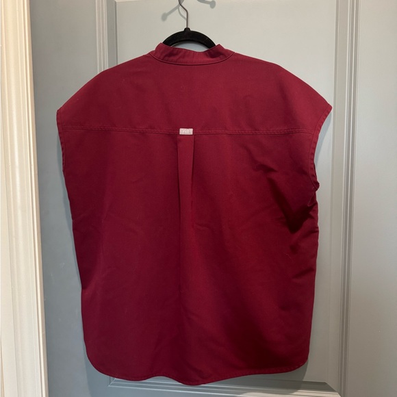 Figs Women's Top in Burgundy - Picture 2 of 6